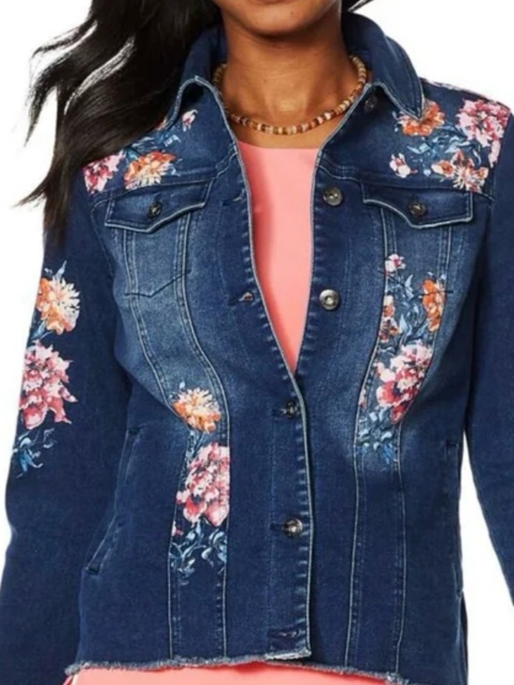 217. WOMENS DIANE GILMAN DG2 L DETAIL DENIM JACKET